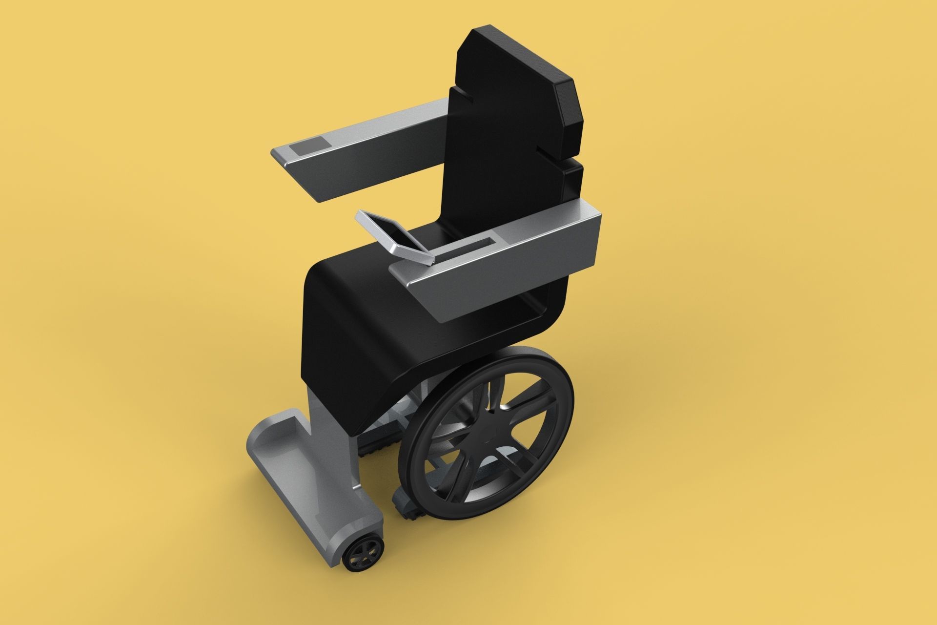 SMART WHEELCHAIR ELECTRIC AUTONOMOUS ROBOT CLIMBING STAIRS LIFT 3D model_5