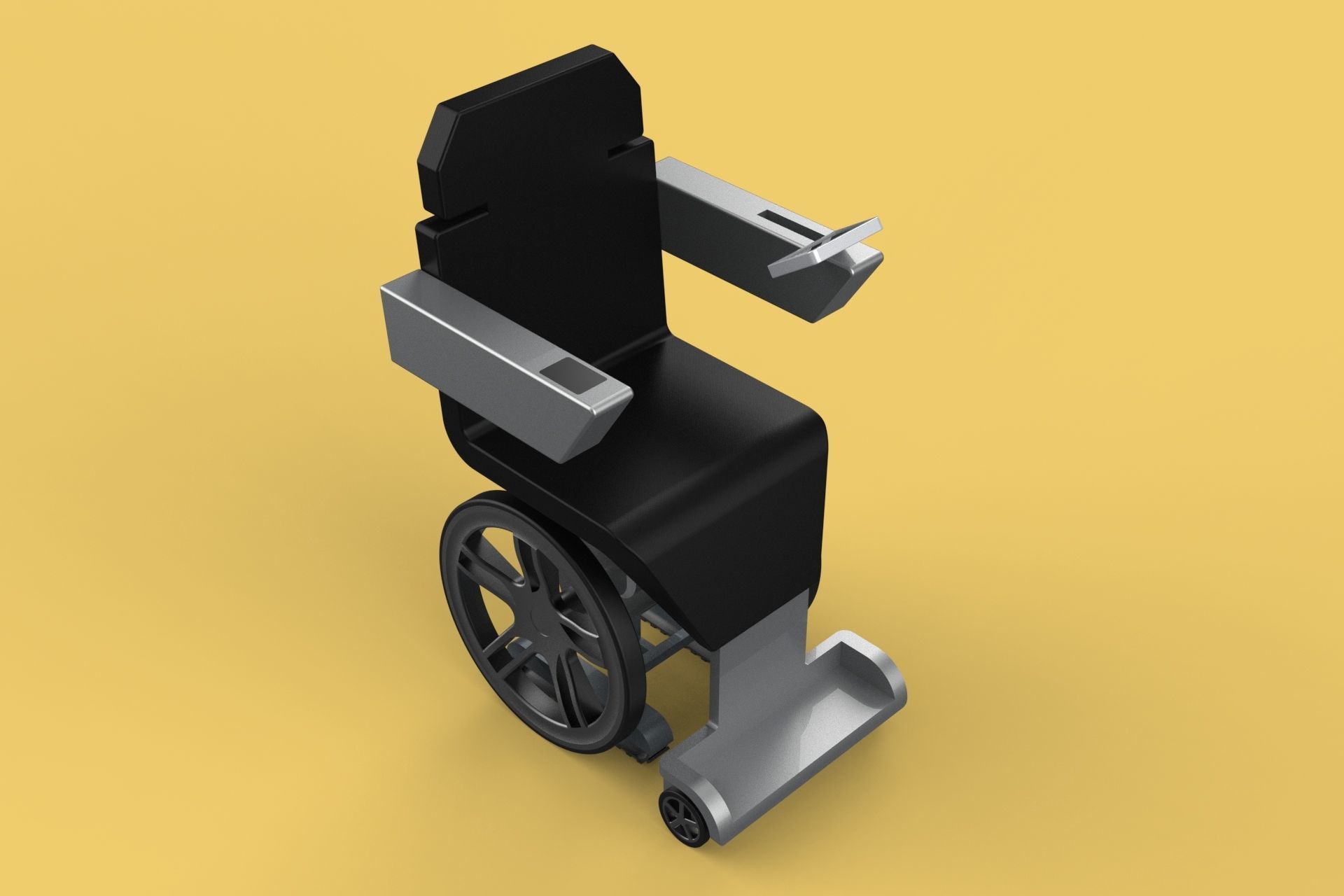 SMART WHEELCHAIR ELECTRIC AUTONOMOUS ROBOT CLIMBING STAIRS LIFT 3D model_4