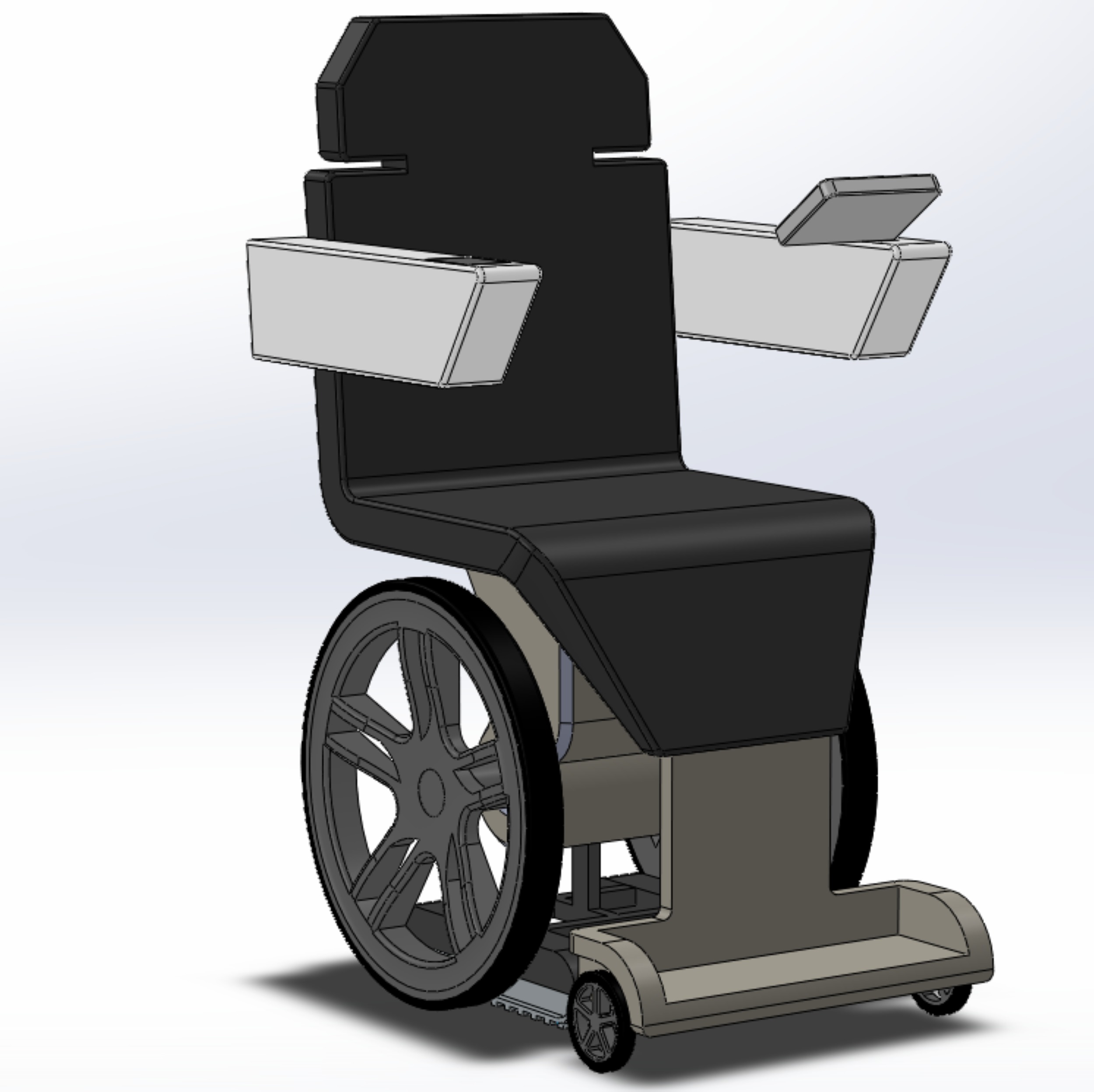SMART WHEELCHAIR ELECTRIC AUTONOMOUS ROBOT CLIMBING STAIRS LIFT 3D model_29