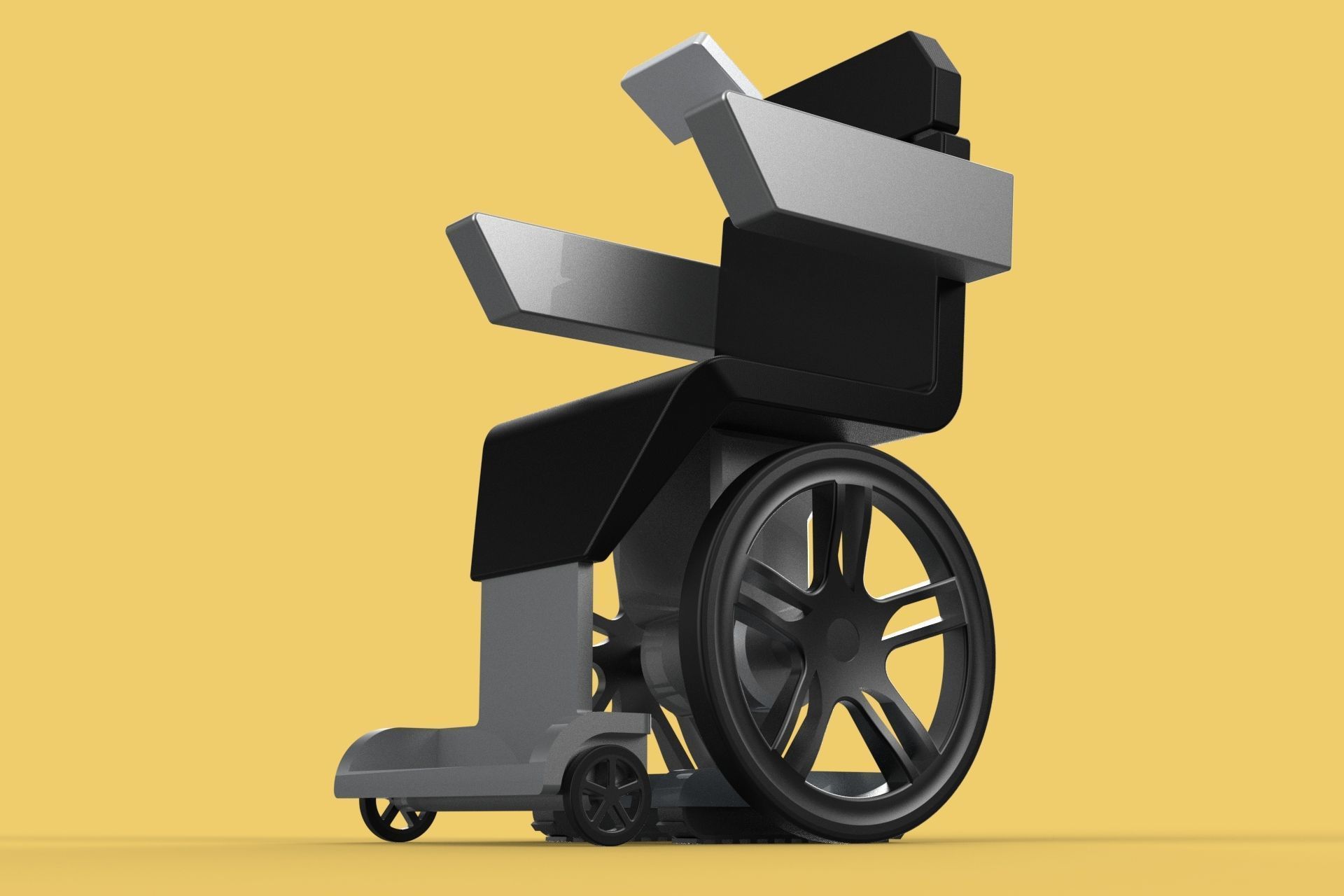 SMART WHEELCHAIR ELECTRIC AUTONOMOUS ROBOT CLIMBING STAIRS LIFT 3D model_14