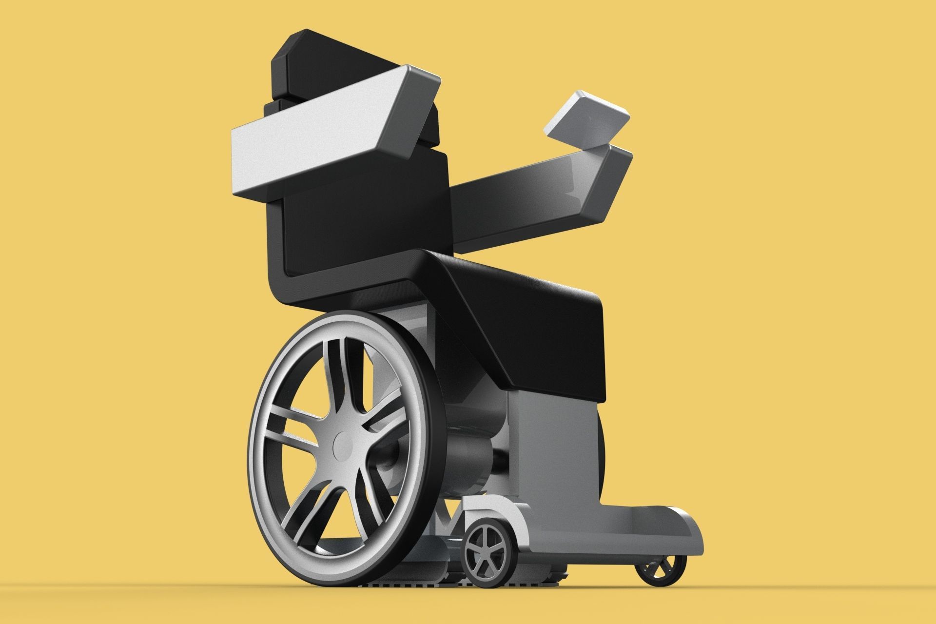 SMART WHEELCHAIR ELECTRIC AUTONOMOUS ROBOT CLIMBING STAIRS LIFT 3D model_13