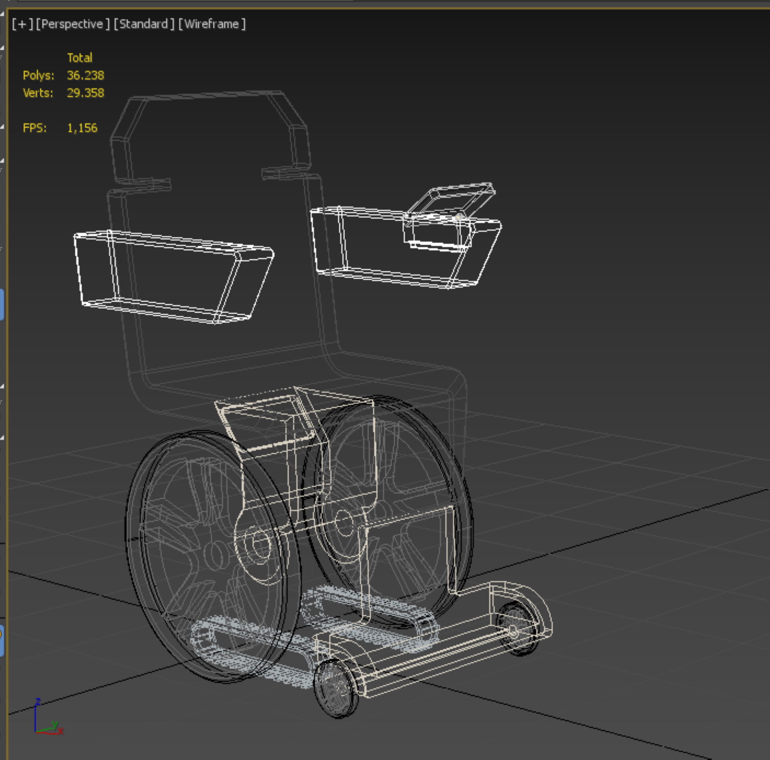 SMART WHEELCHAIR ELECTRIC AUTONOMOUS ROBOT CLIMBING STAIRS LIFT 3D model_31