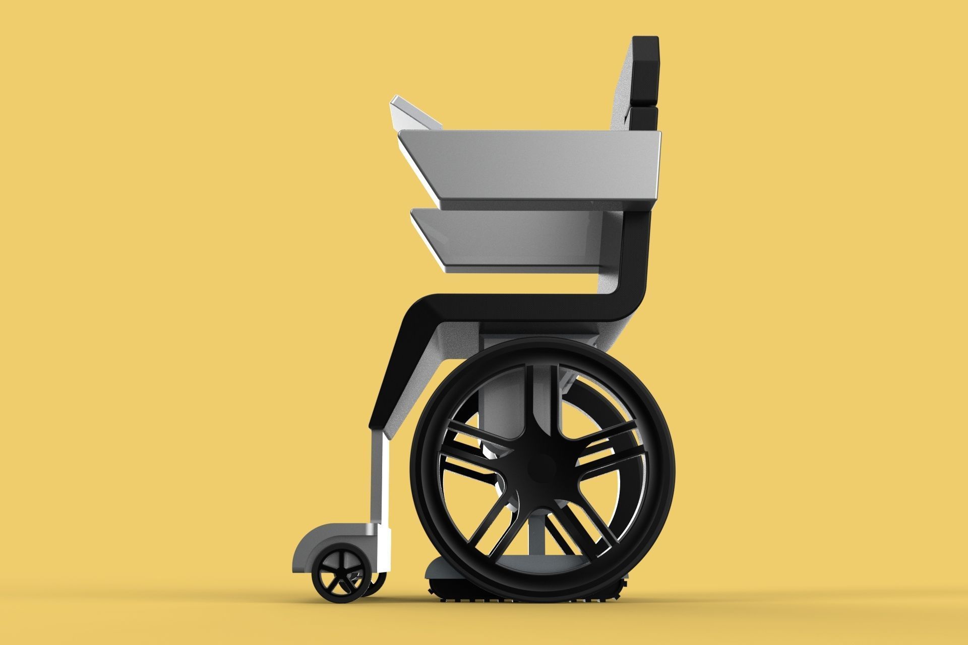 SMART WHEELCHAIR ELECTRIC AUTONOMOUS ROBOT CLIMBING STAIRS LIFT 3D model_1