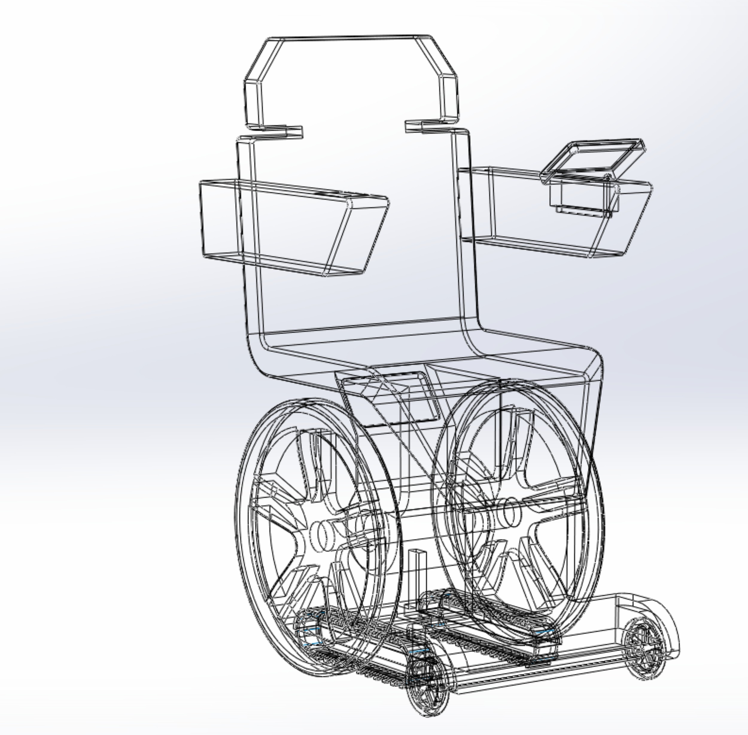 SMART WHEELCHAIR ELECTRIC AUTONOMOUS ROBOT CLIMBING STAIRS LIFT 3D model_30