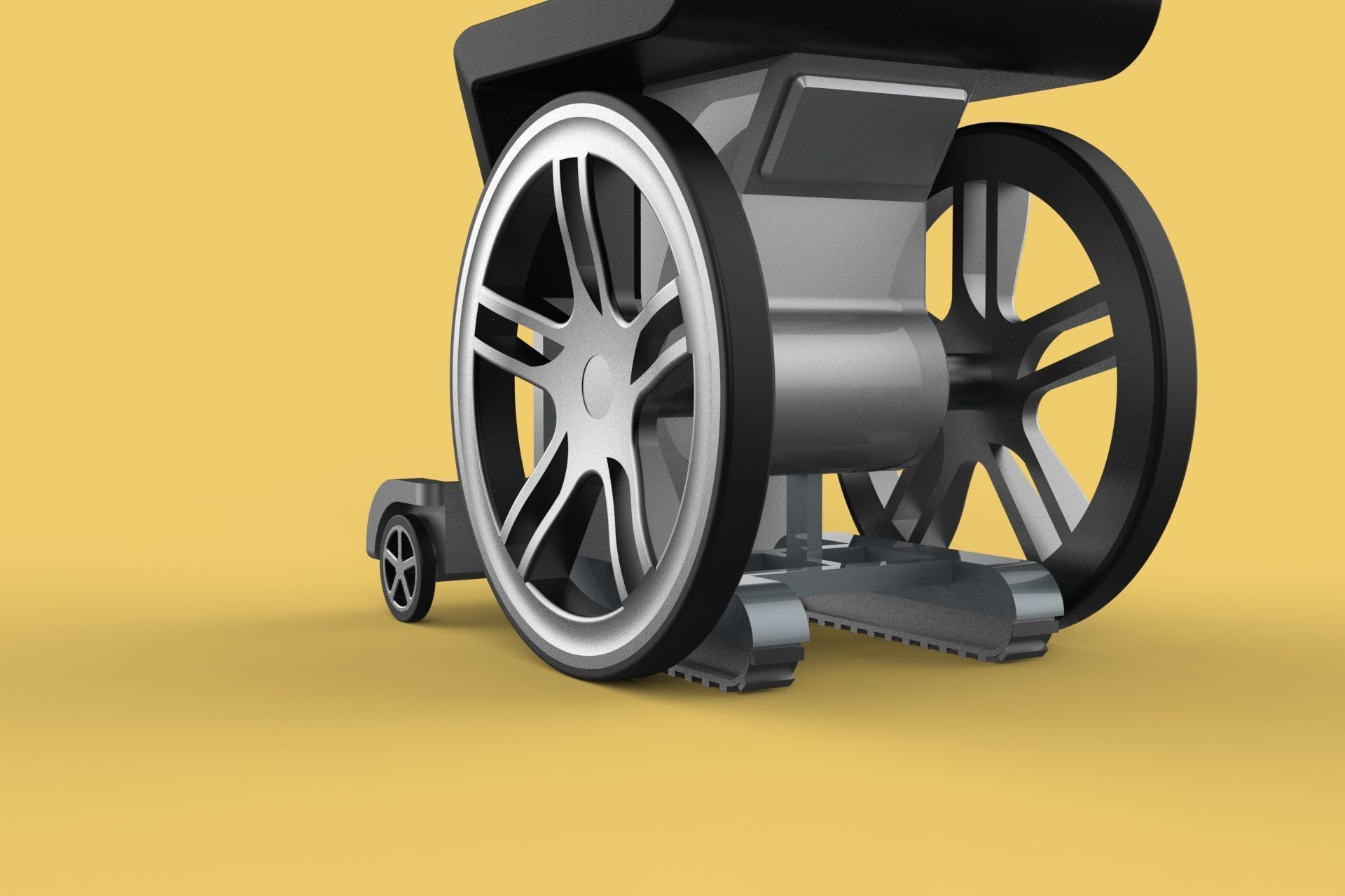 SMART WHEELCHAIR ELECTRIC AUTONOMOUS ROBOT CLIMBING STAIRS LIFT 3D model_20