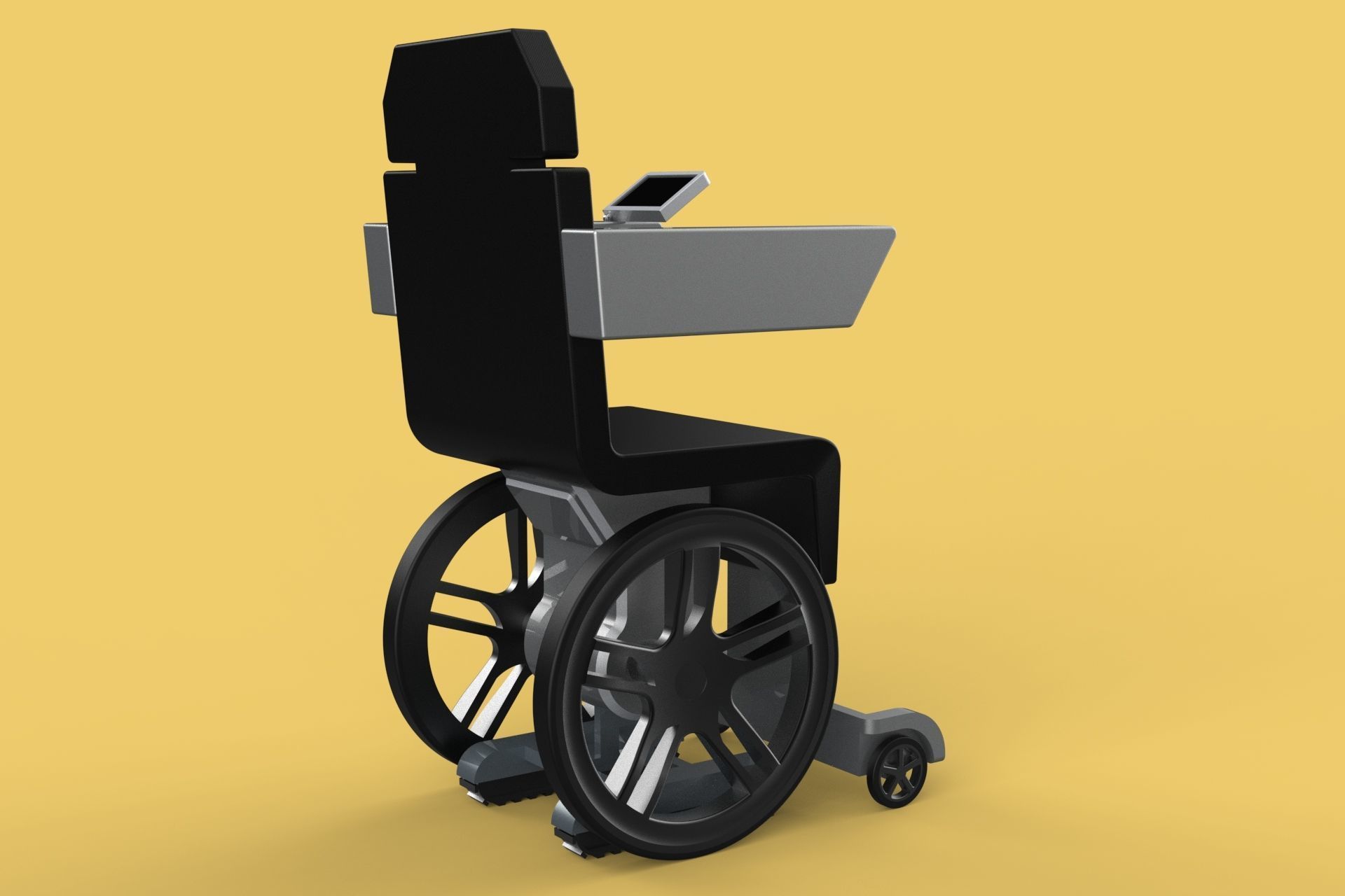 SMART WHEELCHAIR ELECTRIC AUTONOMOUS ROBOT CLIMBING STAIRS LIFT 3D model_12