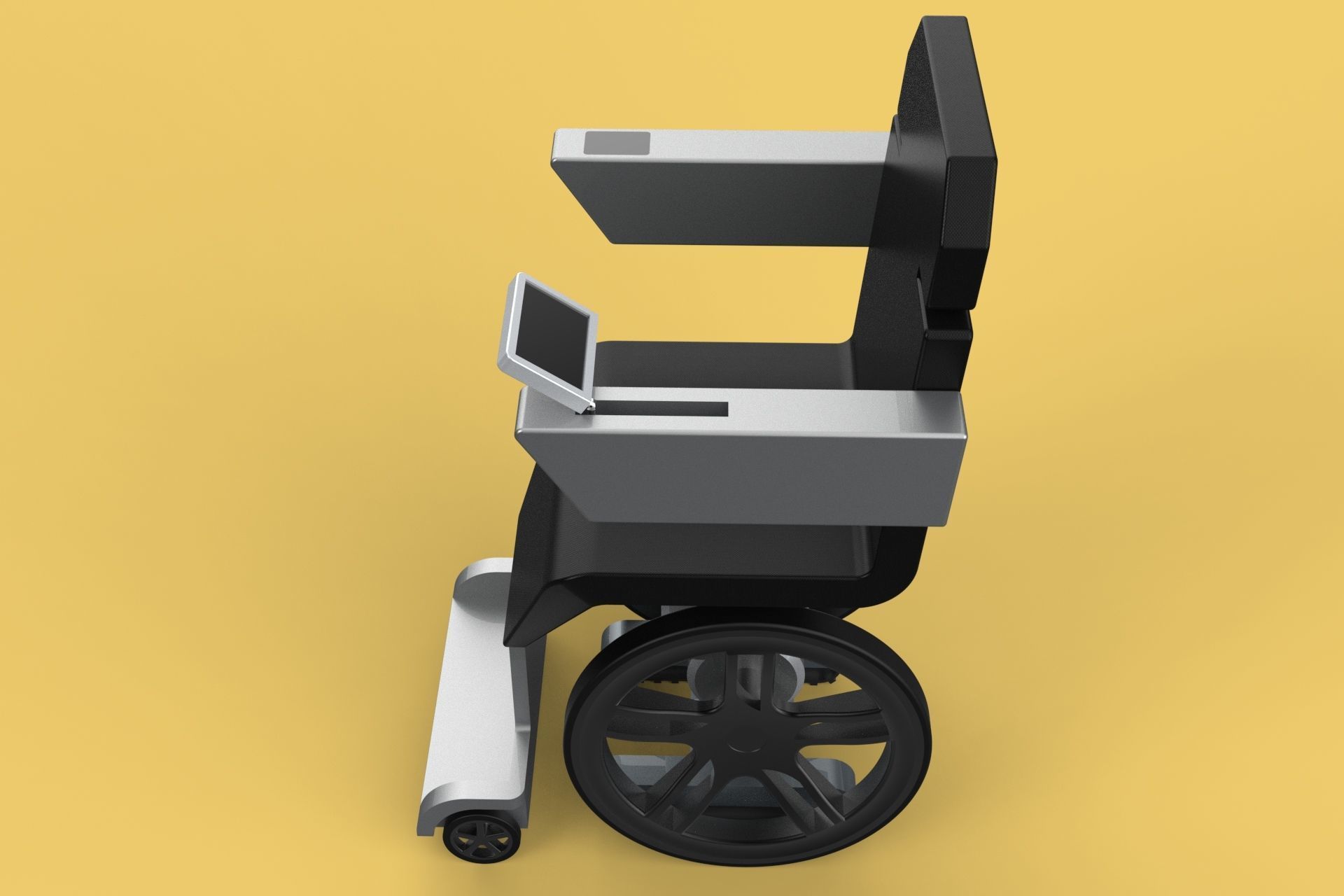 SMART WHEELCHAIR ELECTRIC AUTONOMOUS ROBOT CLIMBING STAIRS LIFT 3D model_2