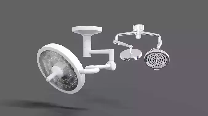 Surgical lighting Medical Low-poly 3D model