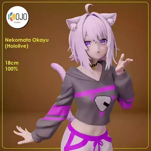 Nekomata Okayu - Hololive Vtuber Figure for 3D printing
