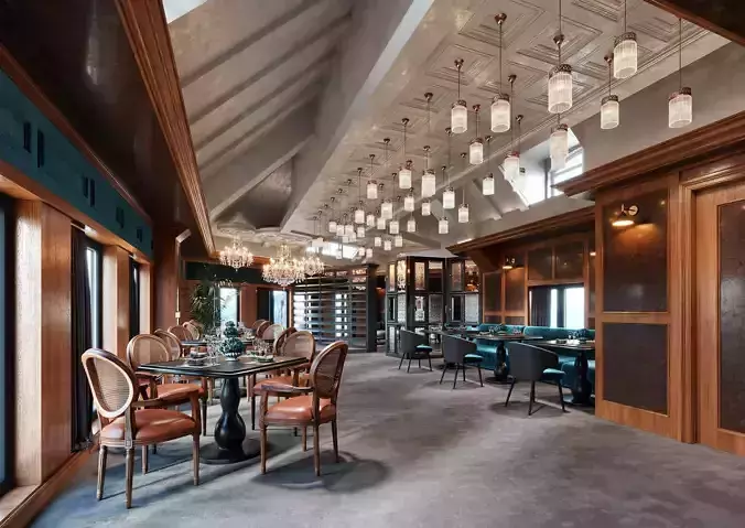 restaurant cafe  interior  