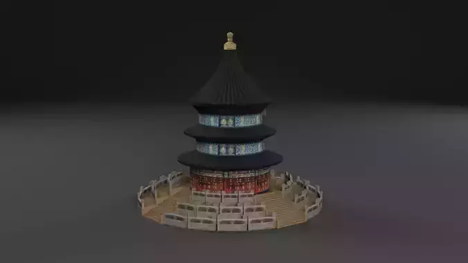 Low Poly China The Temple of Heaven
