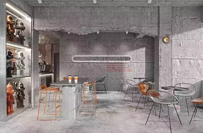 restaurant cafe  interior  