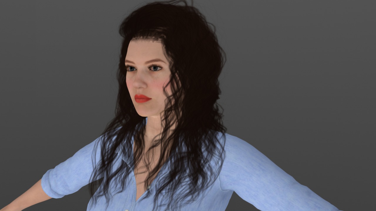 Girl 03 3D model_1