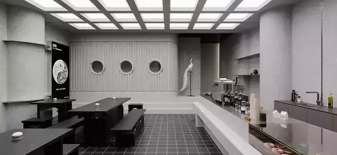   restaurant cafe  interior  