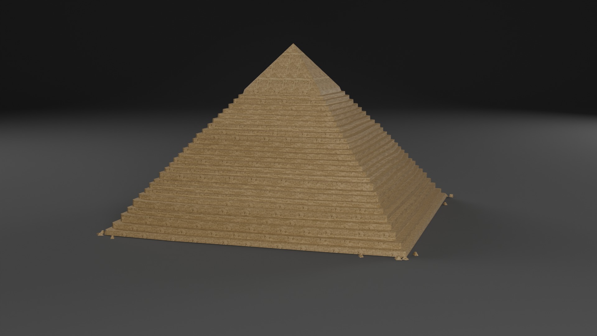 Low Poly Pyramid Low-poly 3D model_1