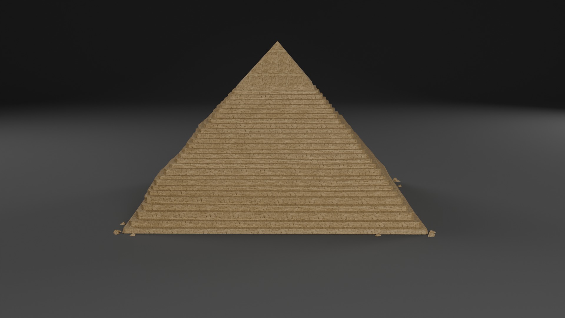 Low Poly Pyramid Low-poly 3D model_2