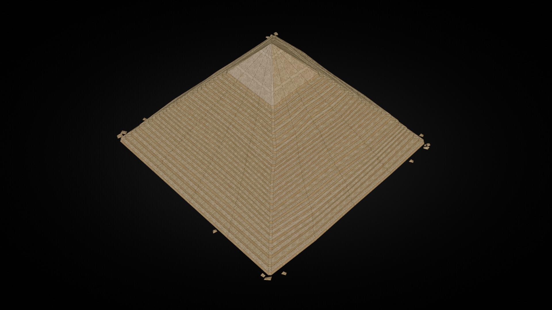 Low Poly Pyramid Low-poly 3D model_5