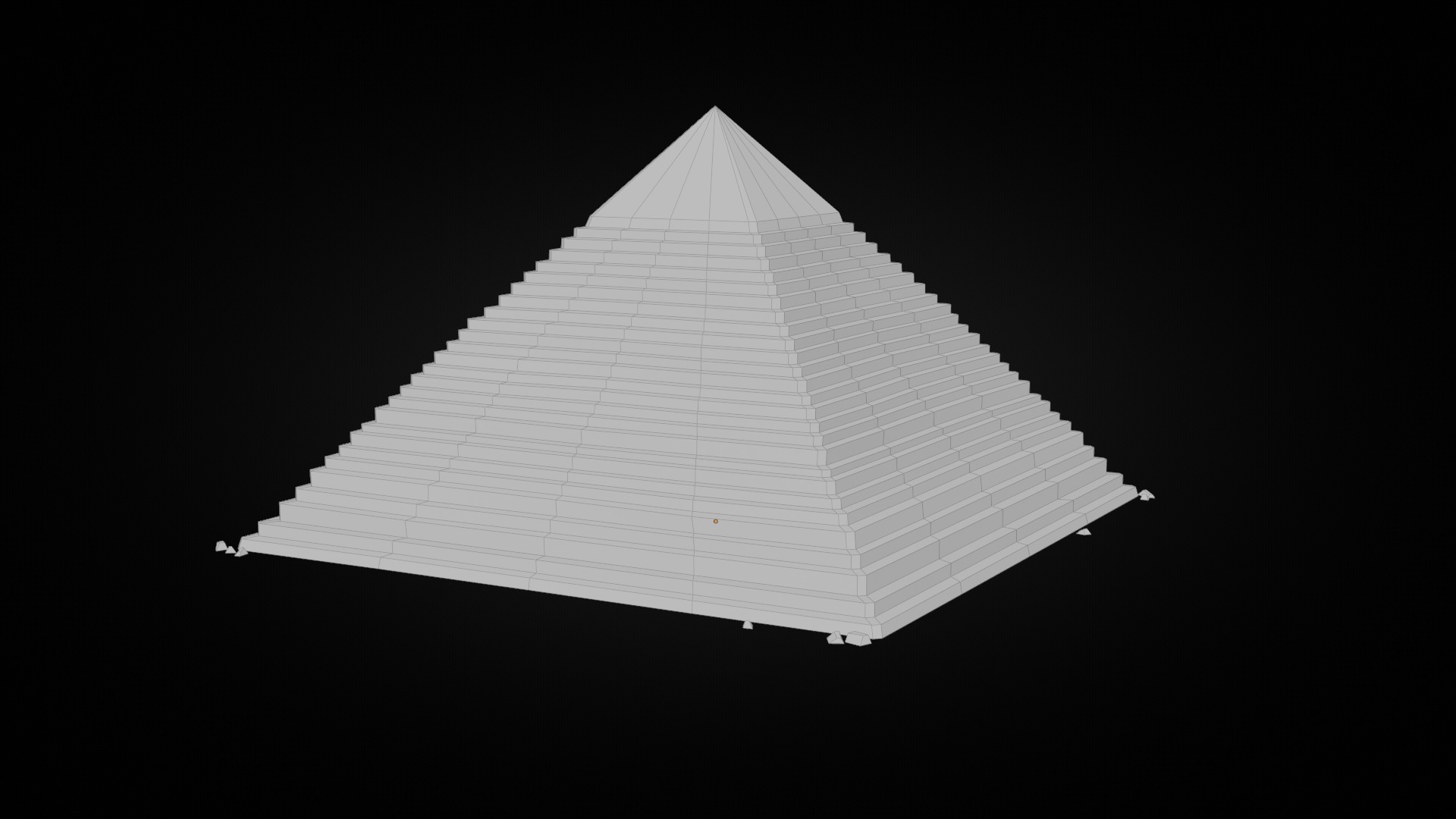 Low Poly Pyramid Low-poly 3D model_3