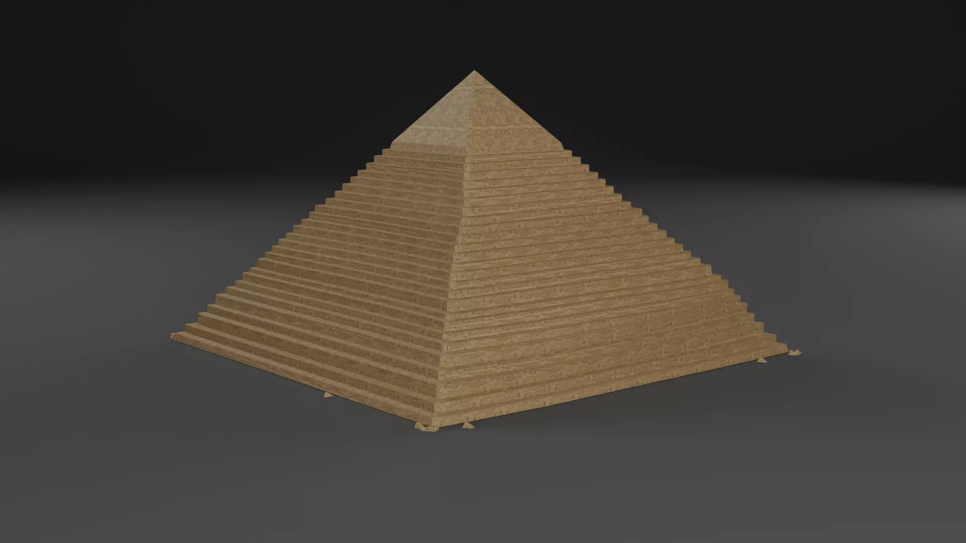 Low Poly Pyramid Low-poly 3D model_0