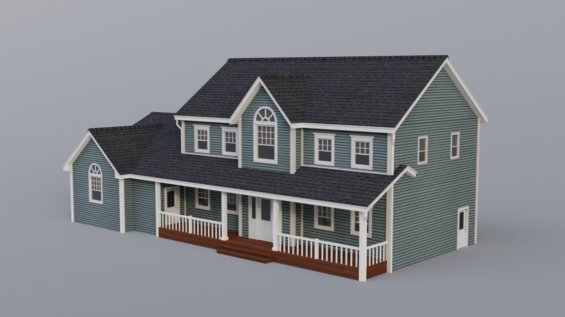 Low Poly house 17 Low-poly 3D model_2