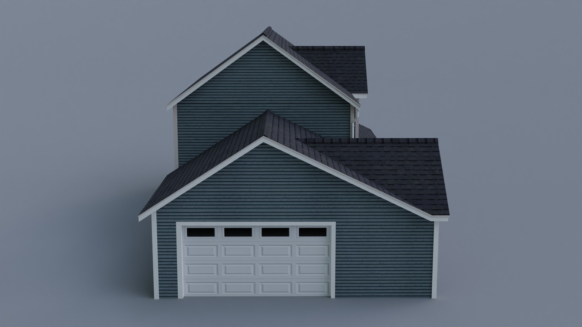 Low Poly house 17 Low-poly 3D model_5