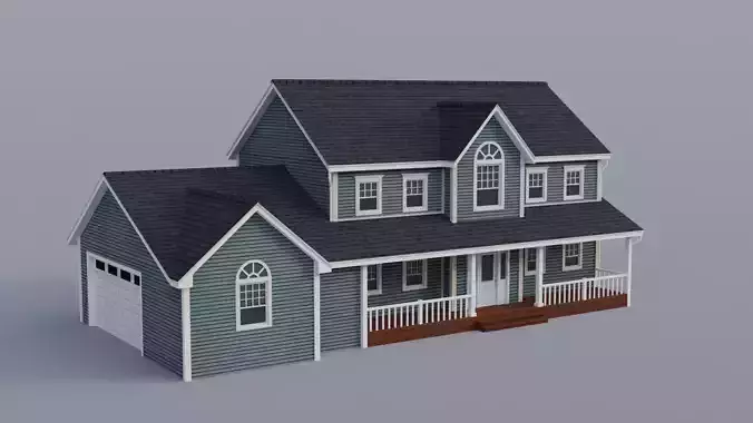 Low Poly house 17 Low-poly 3D model