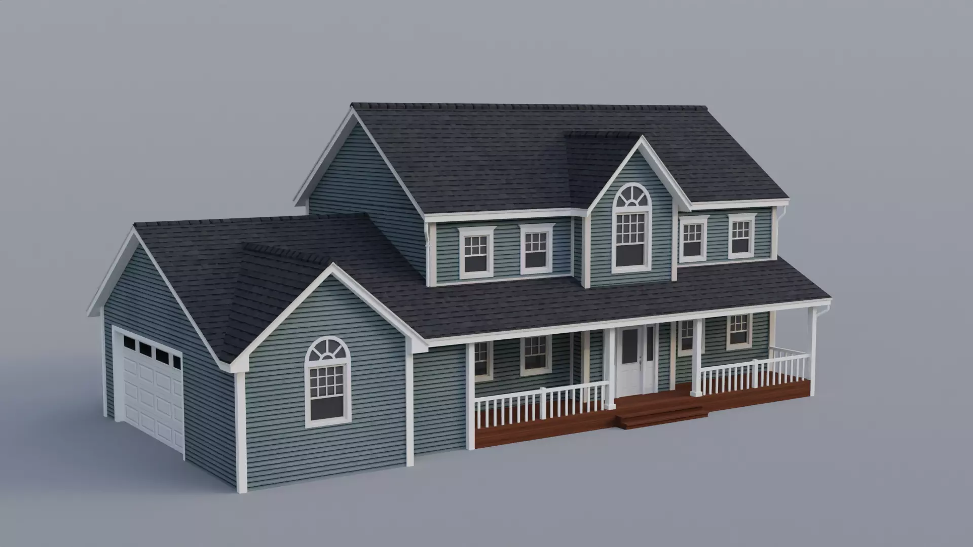 Low Poly house 17 Low-poly 3D model_0