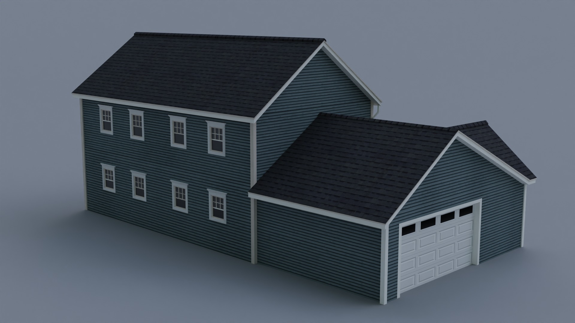 Low Poly house 17 Low-poly 3D model_6