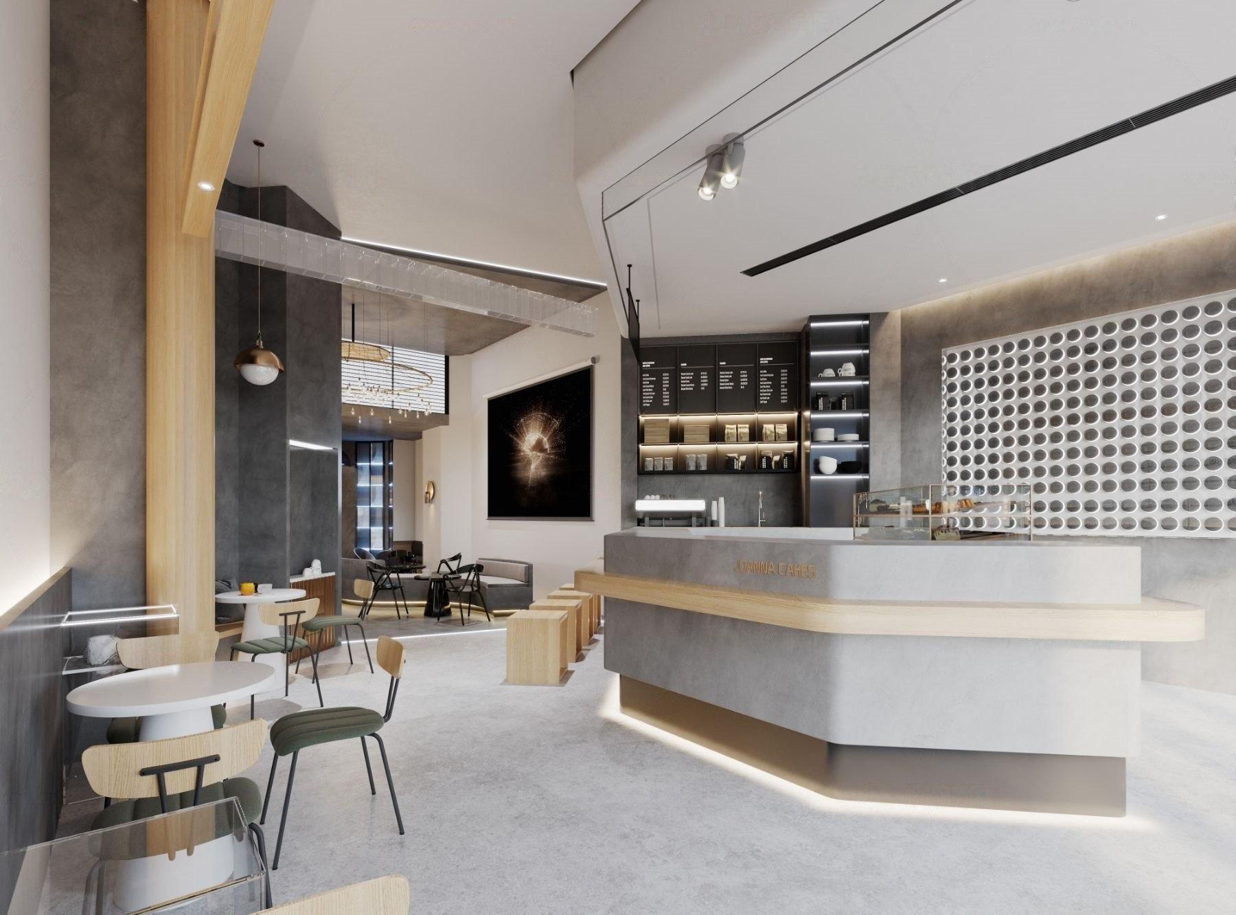   restaurant cafe  interior   3D model_2