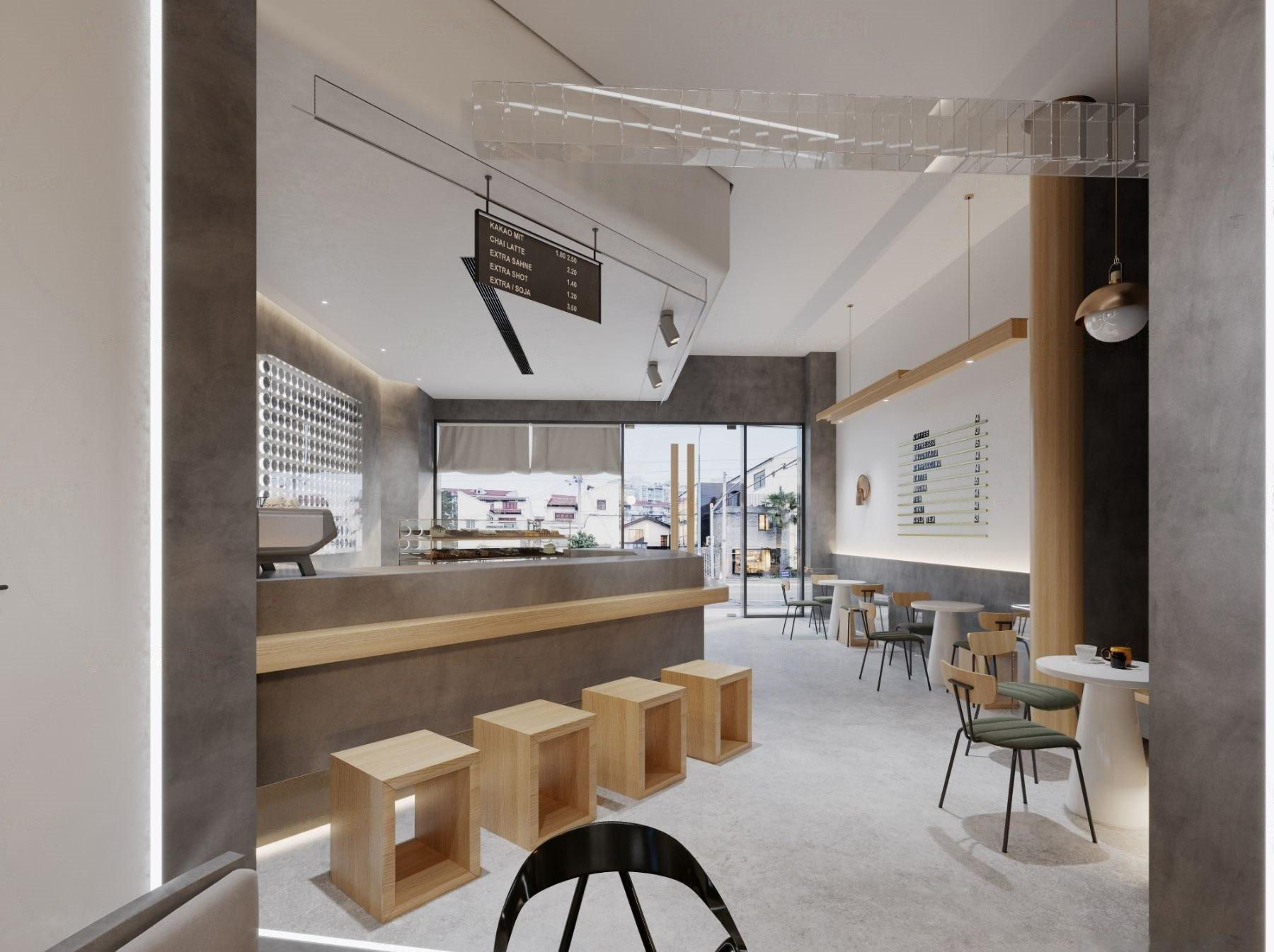   restaurant cafe  interior   3D model_1