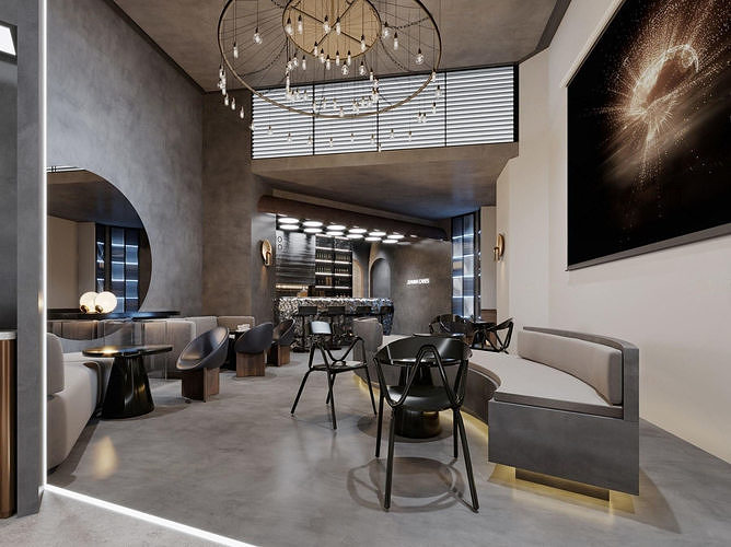   restaurant cafe  interior   3D model