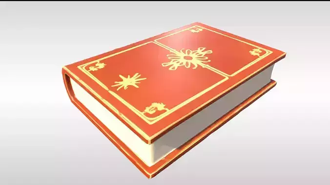 Vintage Book 11 Low-poly 3D model