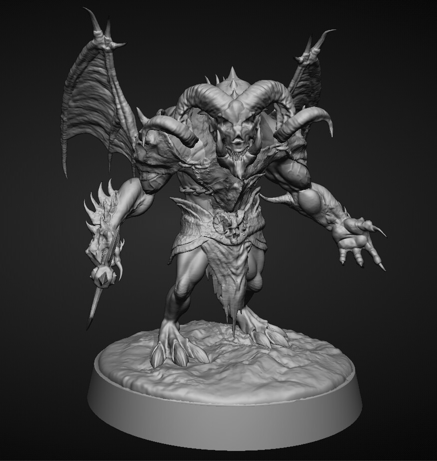 Demon1 3D print model_1