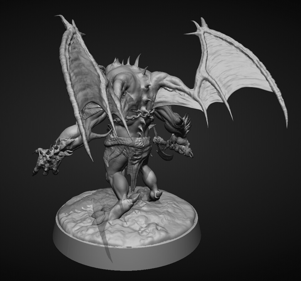 Demon1 3D print model_3