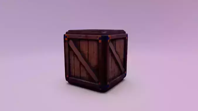 Wooden Crate  3D Game Ready Model