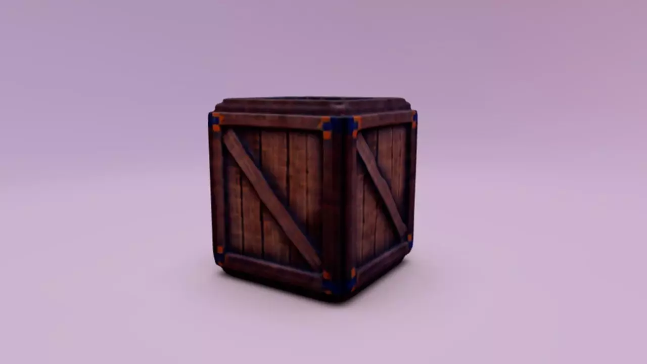 Wooden Crate  3D Game Ready Model 3D model_0