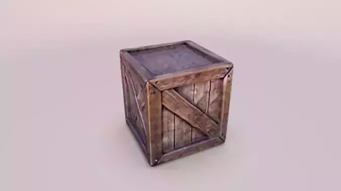 wooden Crate  3D Game Ready model with Texture