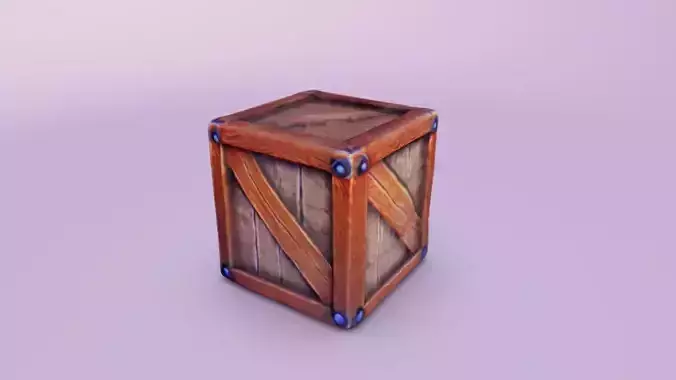 Wooden Crate  Game Ready 3D Model