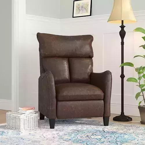 Hallock Faux Leather Manual Recliner