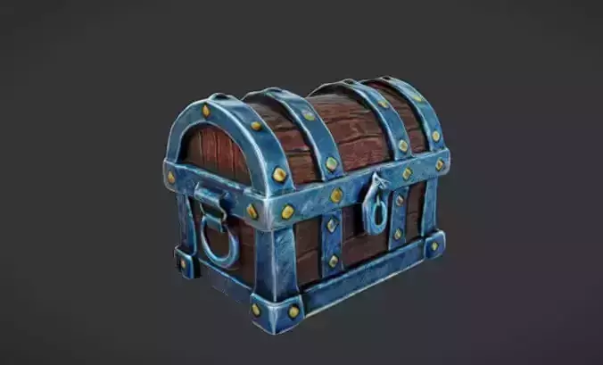 Treasure Chest 3D Game Ready Model