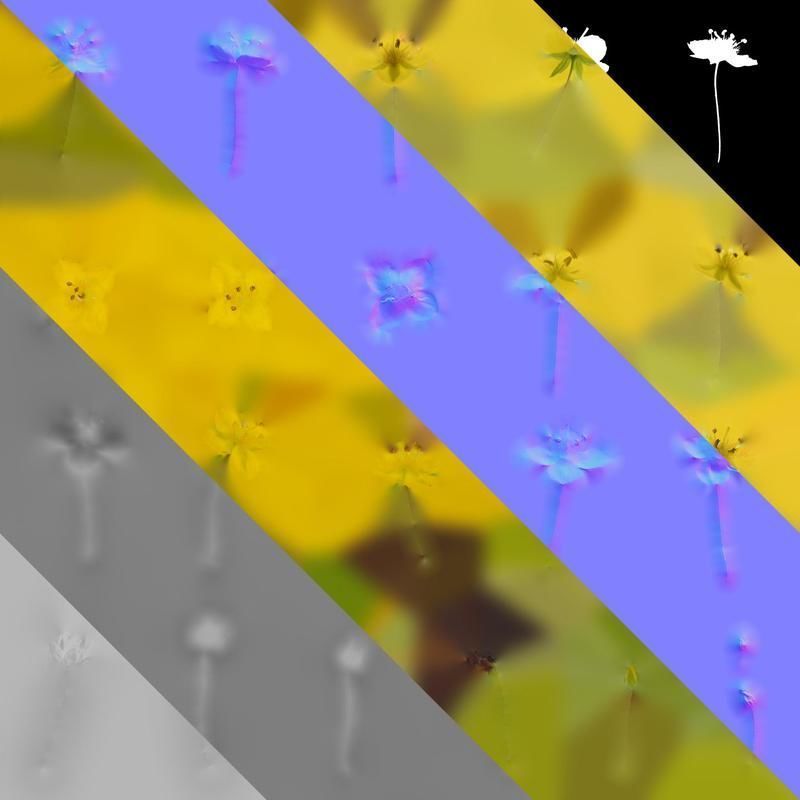 Anydrafts Scoparia melongolly yellow Flower 01 Texture_8