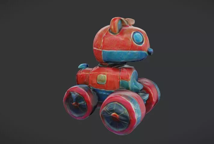 Robo Pup Racer 3D Game Ready Model 3D model
