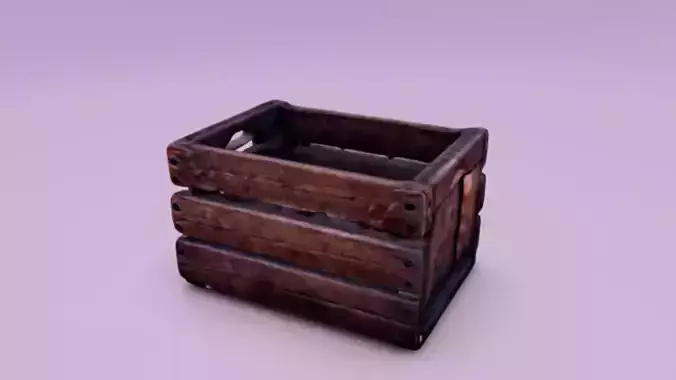 Realistic Crate Game Ready 3D Model