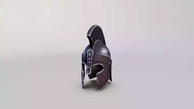 Black Gladiator Helmet  3D Game Ready Model
