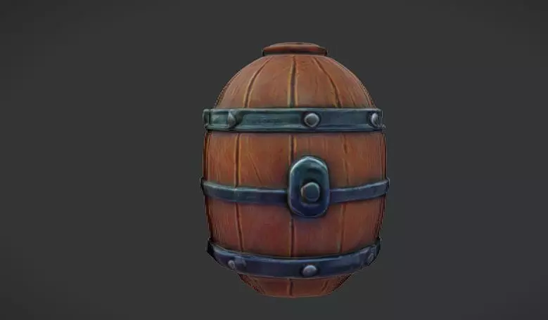 Barrel of Adventure 3D Game Ready Model 3D model_0