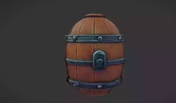 Barrel of Adventure 3D Game Ready Model