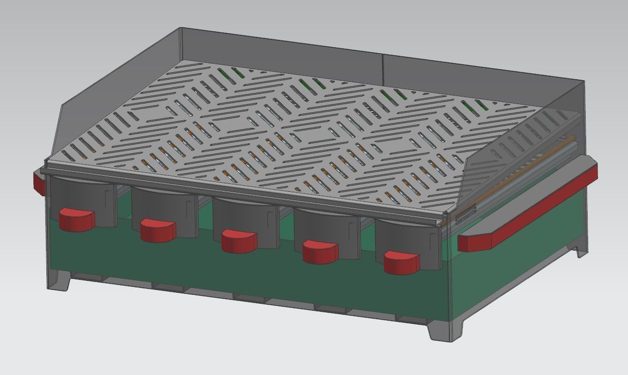 smokeless barbecue 3D model_1