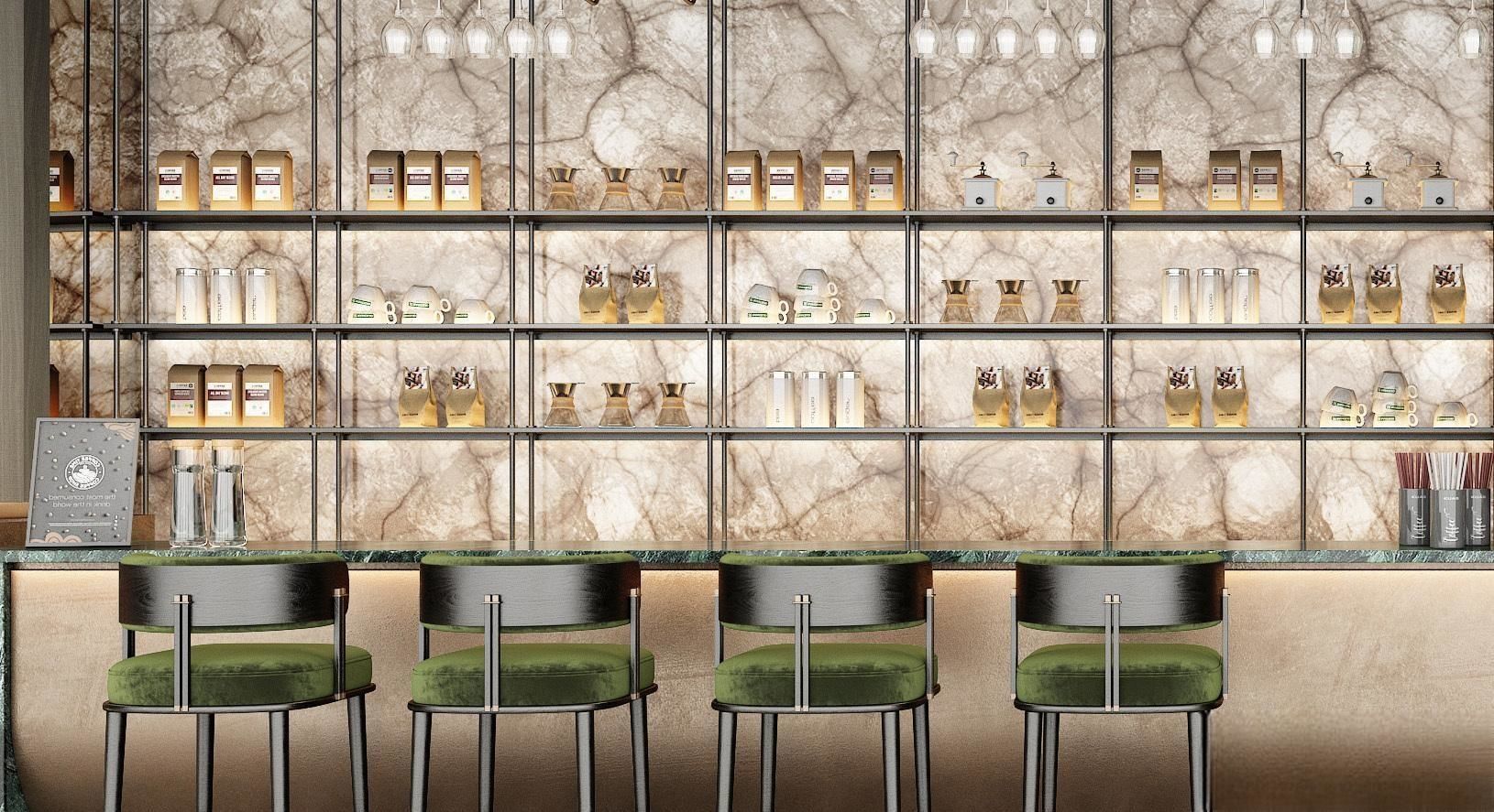 coffee bar 3D model_2