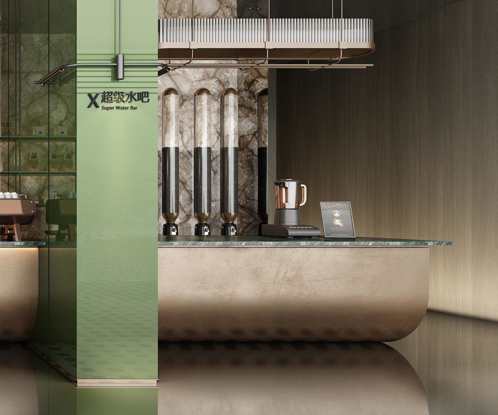 coffee bar 3D model_1