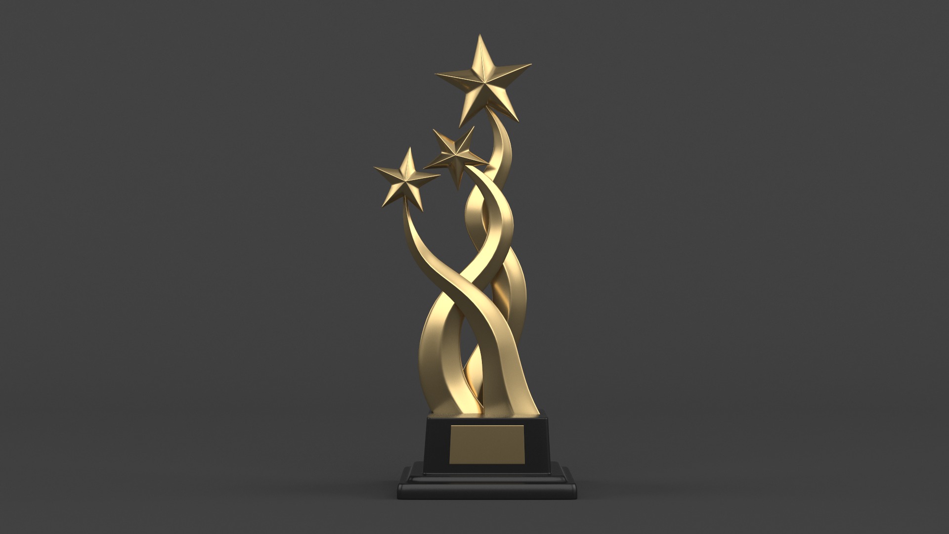 Gold Trophy Cup 3D model_5